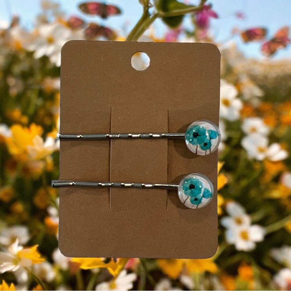 NEW Pretty Poppies Design Bobby-pin Set